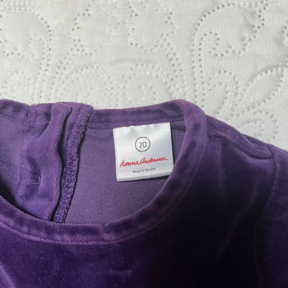Hanna Andersson Softest Velour Dress 6-12m - Picture 5 of 5